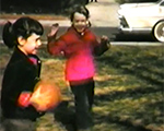 8mm_01_057 Susan, Sarah Walker playing ball